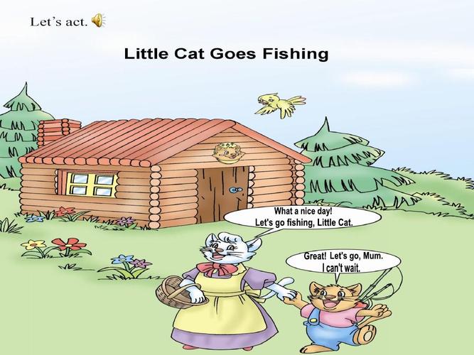小猫钓鱼英语如何说，小猫钓鱼英语如何说！